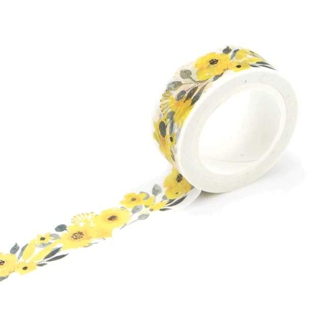 Yellow Floral - Washi Tape