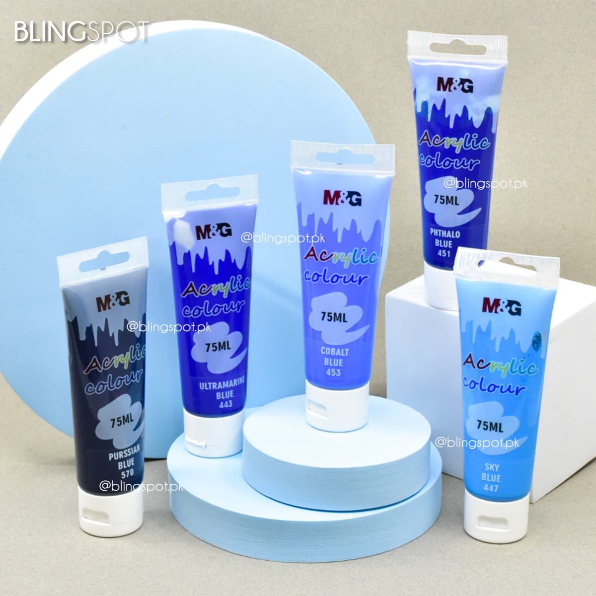 M&G Acrylic Paint Blue Shades