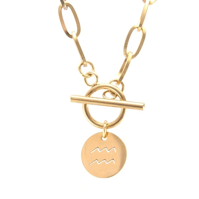 18k Gold Zodiac Sign - Necklace