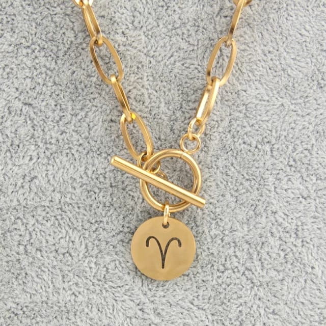 18k Gold Zodiac Sign - Necklace