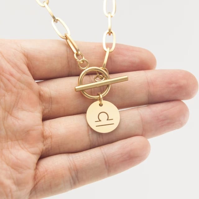 18k Gold Zodiac Sign - Necklace