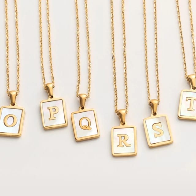 18k Gold Alphabet Style 1- Necklace