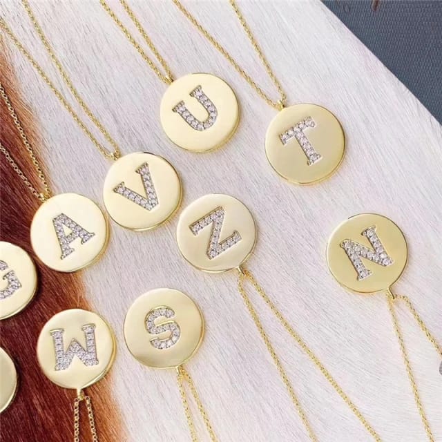 Gold  Alphabet  - Necklace