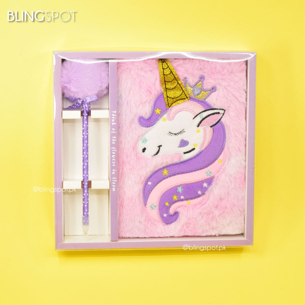 Fluffy Unicorn Crown  - Stationery Set