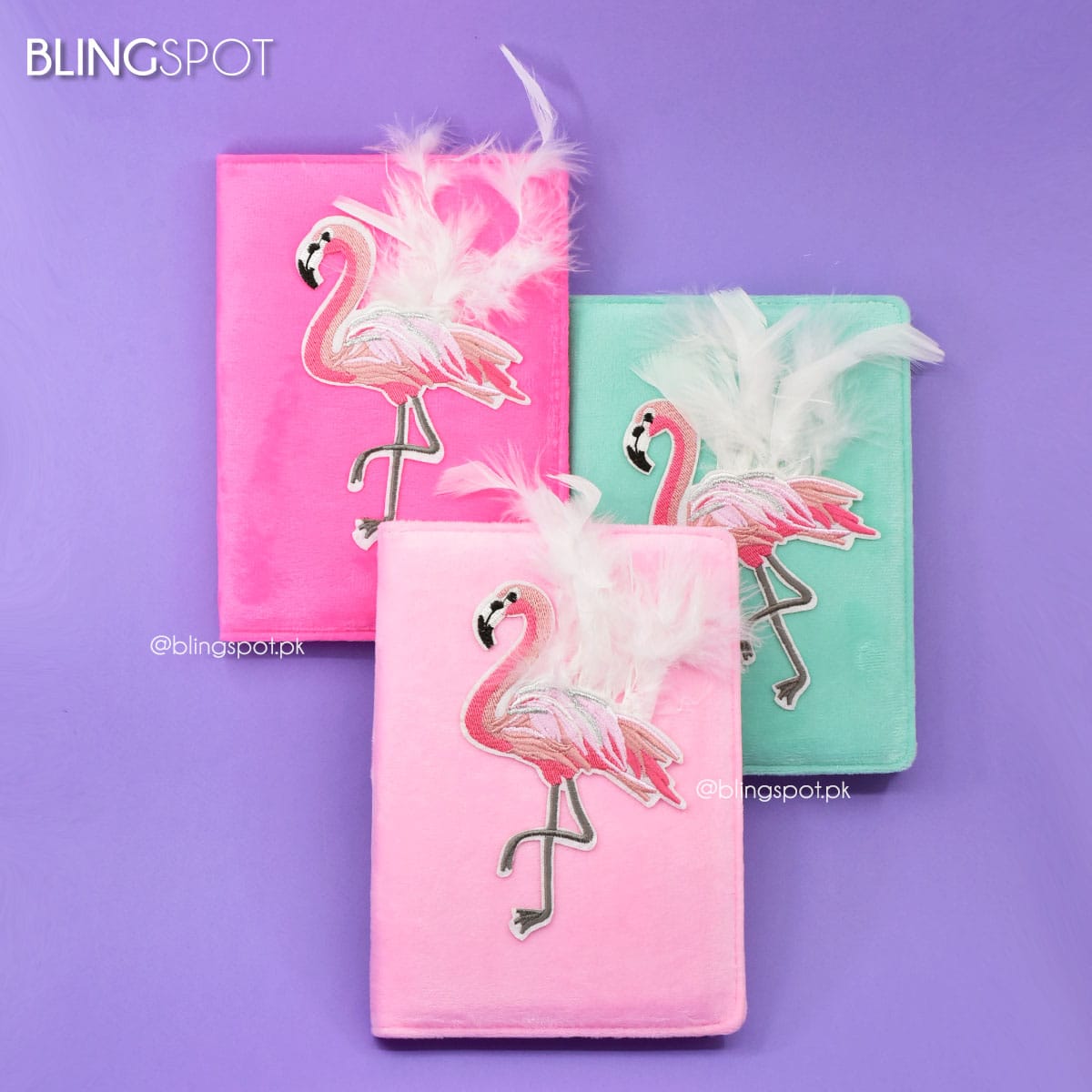 Fluffy Flamingo Feather - Stationery Set