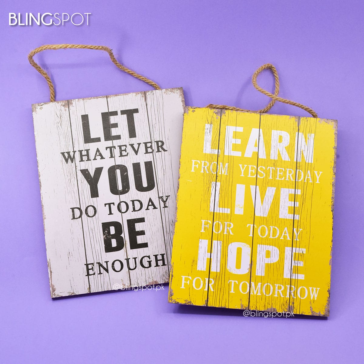QUOTATIONS Grey &amp; Yellow  - Wall Hanging