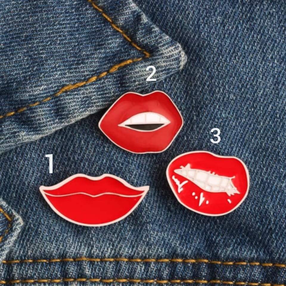 Hot Red Lips Enamel Pin