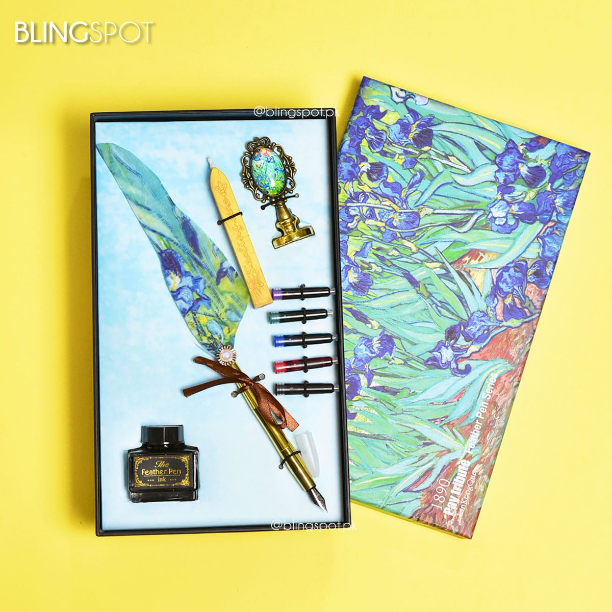 Irises - Van Gogh  Vintage Dip Pen Set
