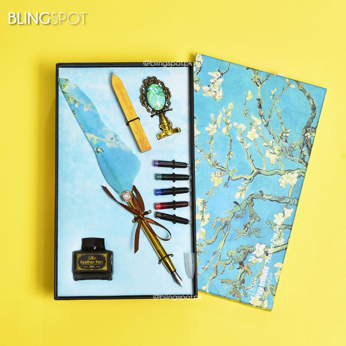 Almond Blossoms - Van Gogh  Vintage Dip Pen Set