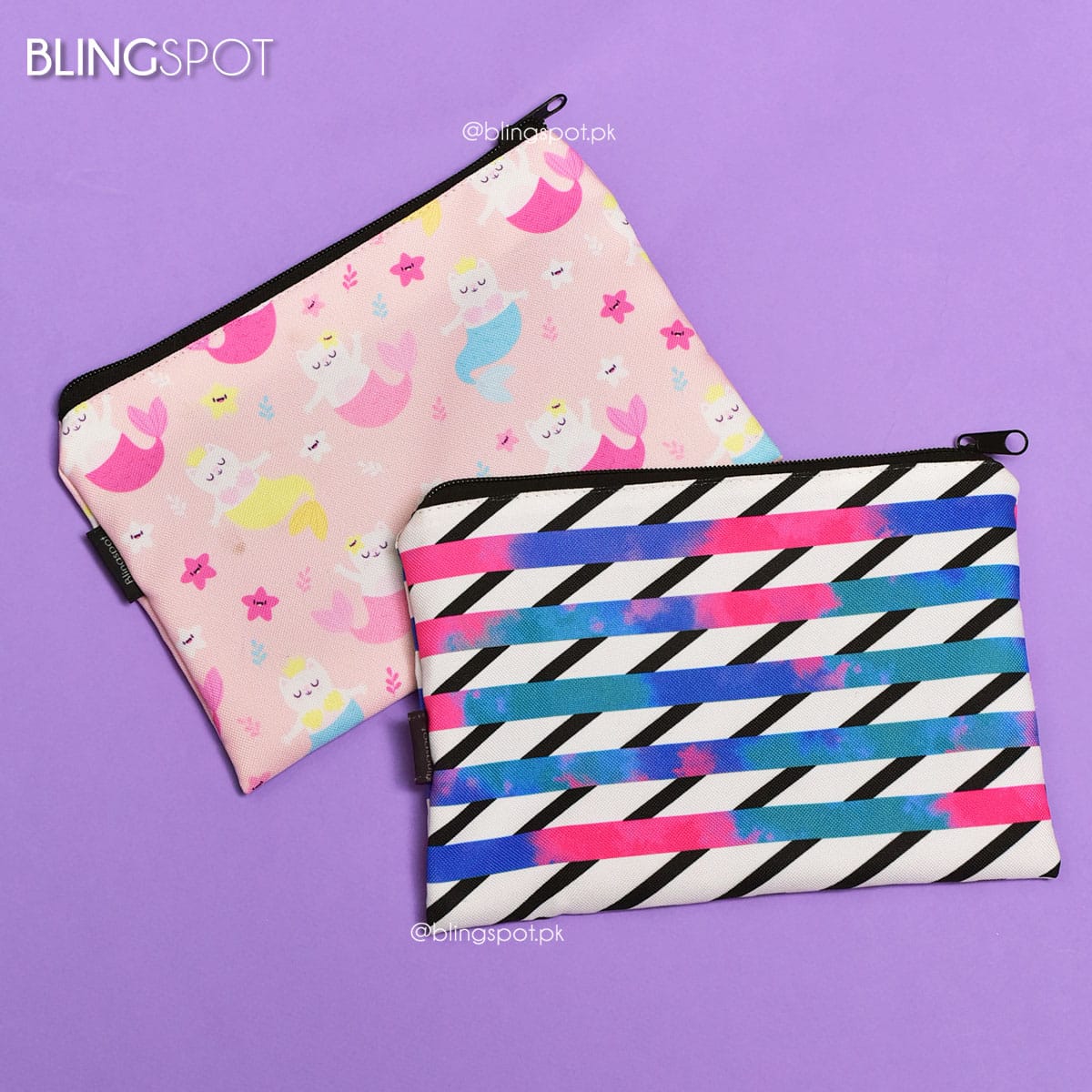 Mermaid &  Stripes  - Pouch