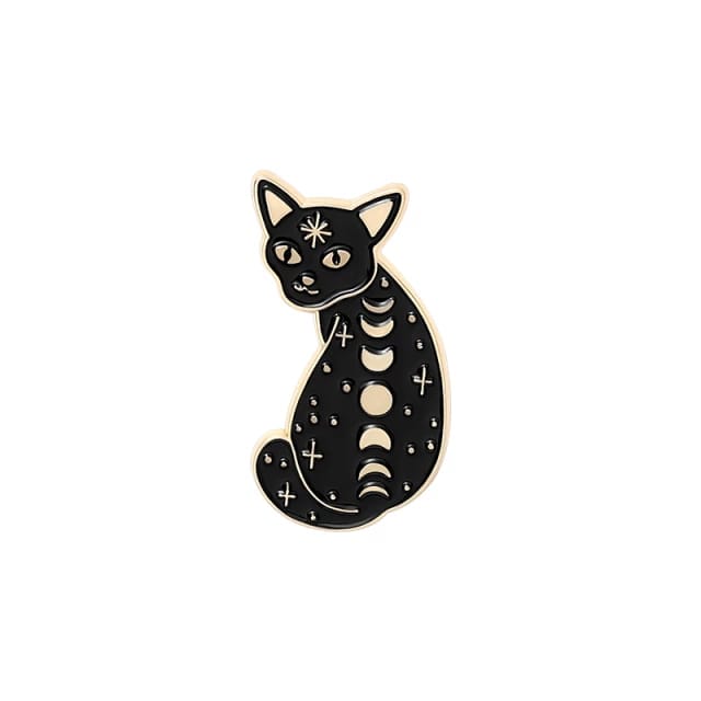 Dream Moon Black Cats  - Enamel Pin