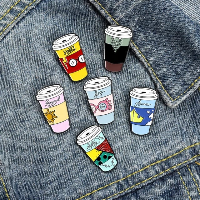 Coffee Cups- Enamel Pin