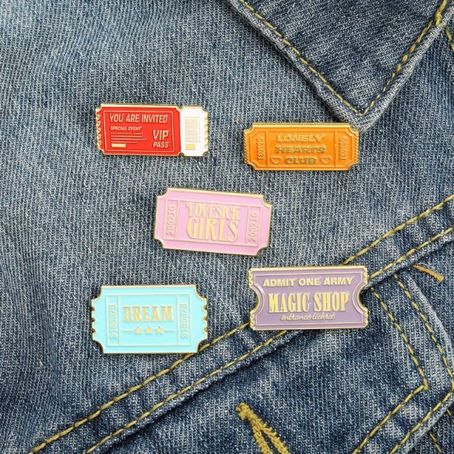 Vintage Ticket - Enamel Pin