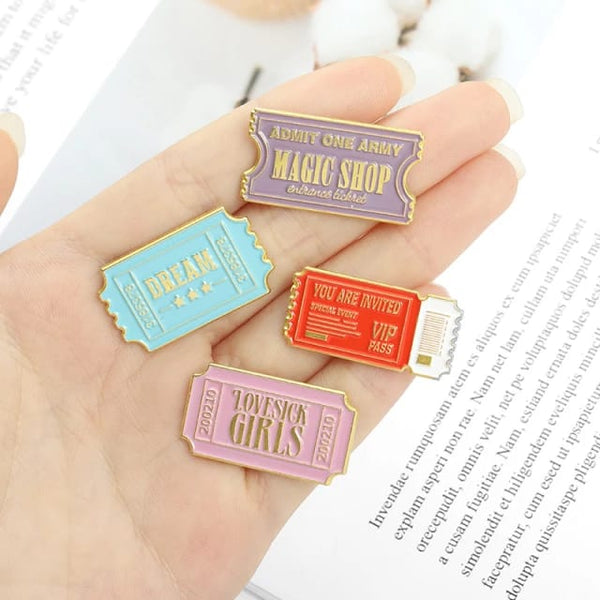 Vintage Ticket - Enamel Pin