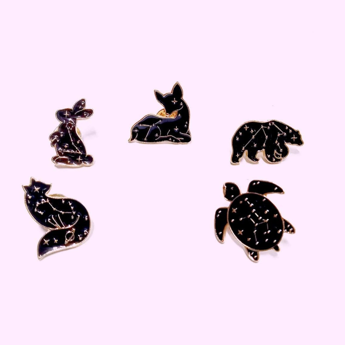 Galaxy Zodiac Stars In Animals - Enamel Pin