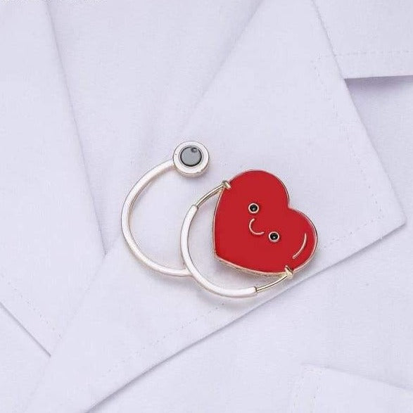 Doctor Stethoscope Heart - Enamel Pin