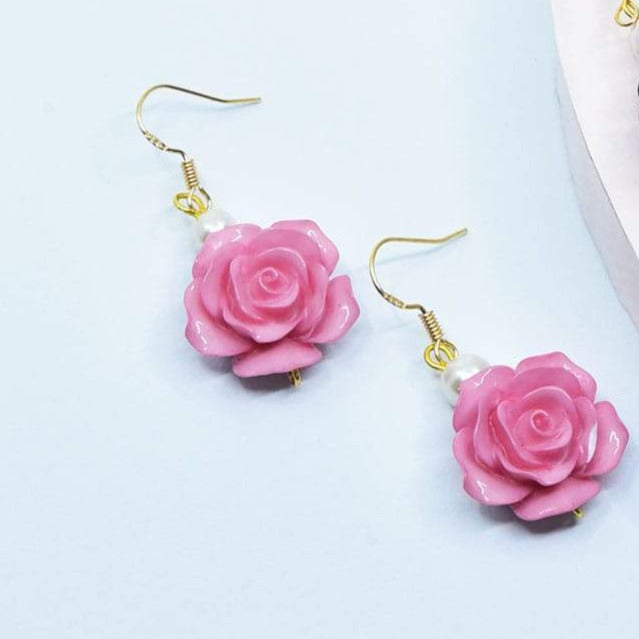 Rose Flower l - Earring