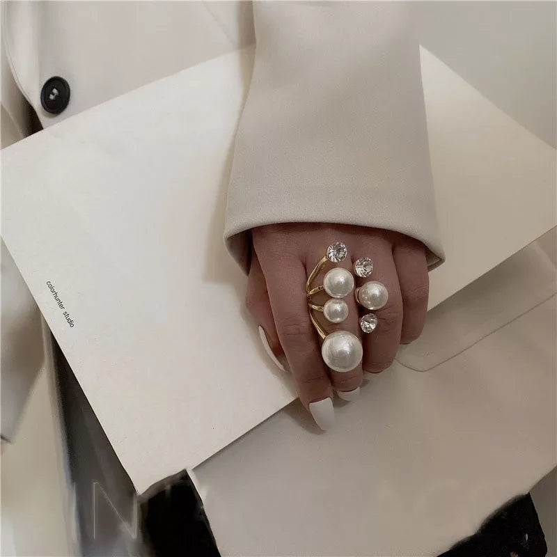 Pearl Cluster Chunky   - Ring