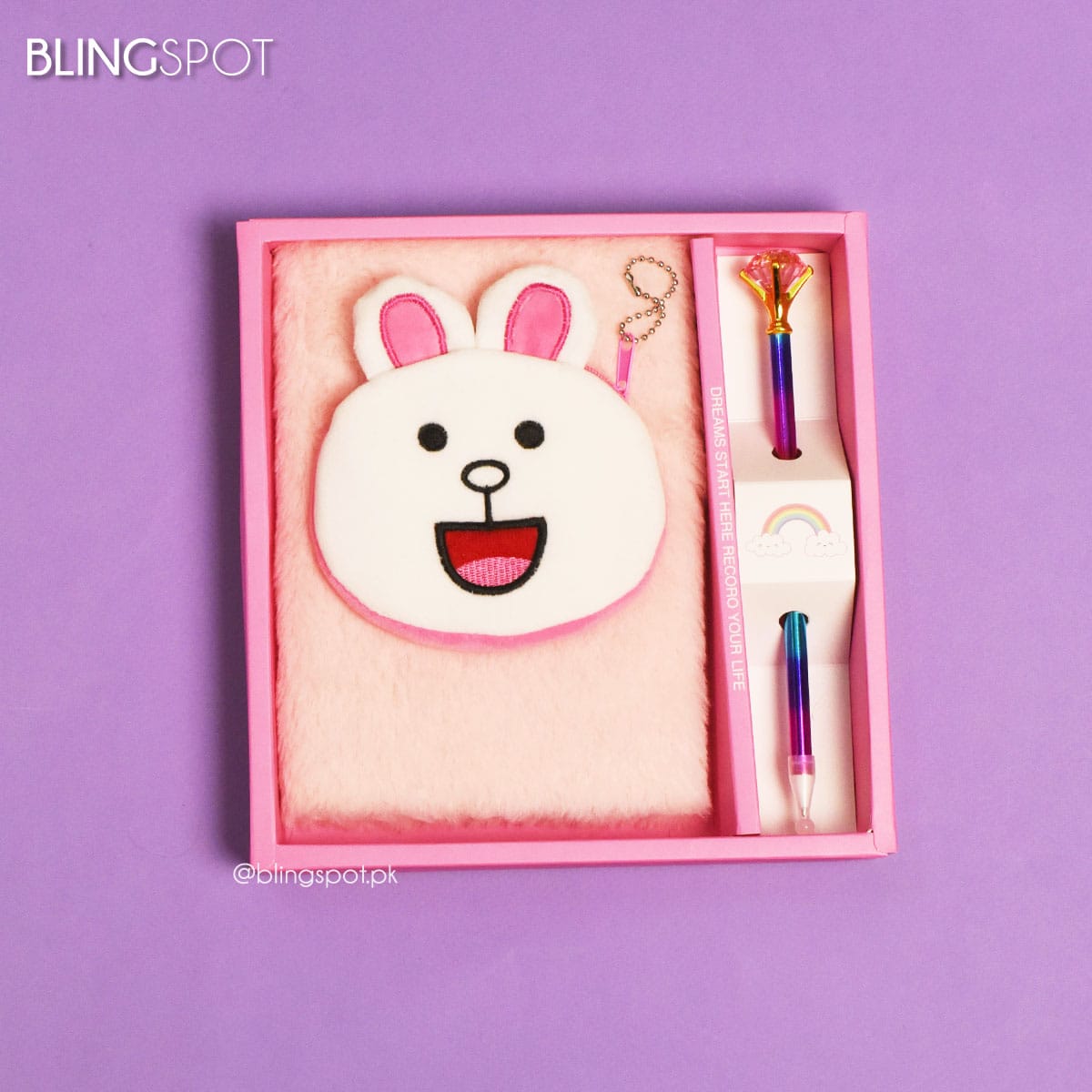 Happy Bunny  Fluffy - Stationery Set