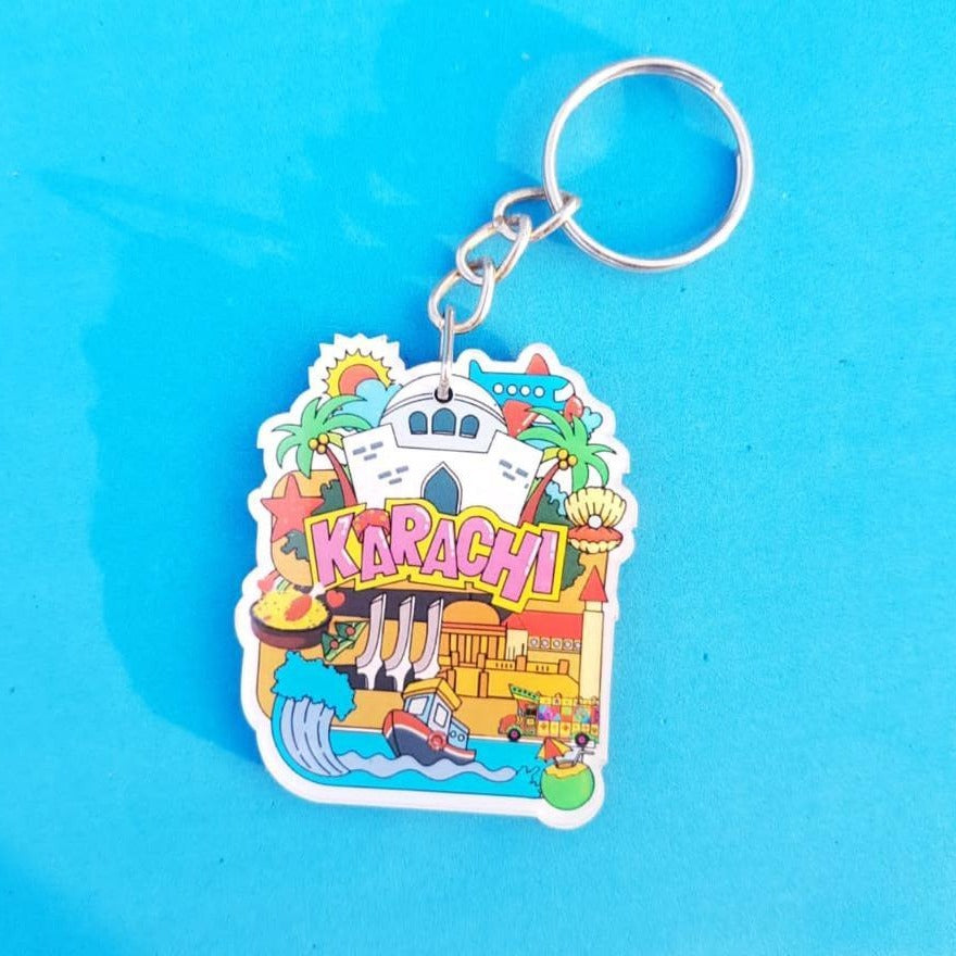 Karachi Acrylic - Key Ring Style 1 – The Blingspot Studio