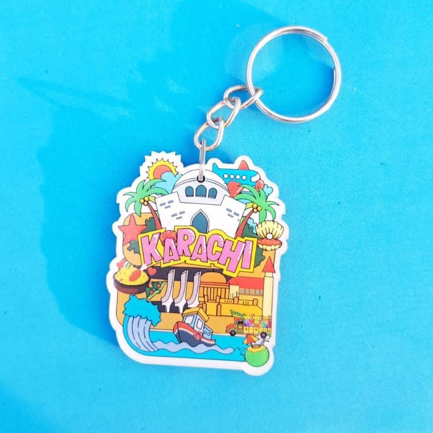 Karachi  Acrylic - Key Ring Style 1