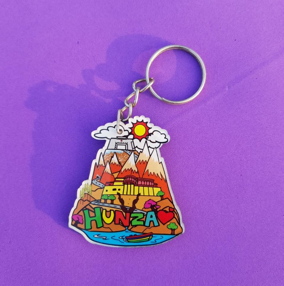 Hunza Acrylic - Key Ring