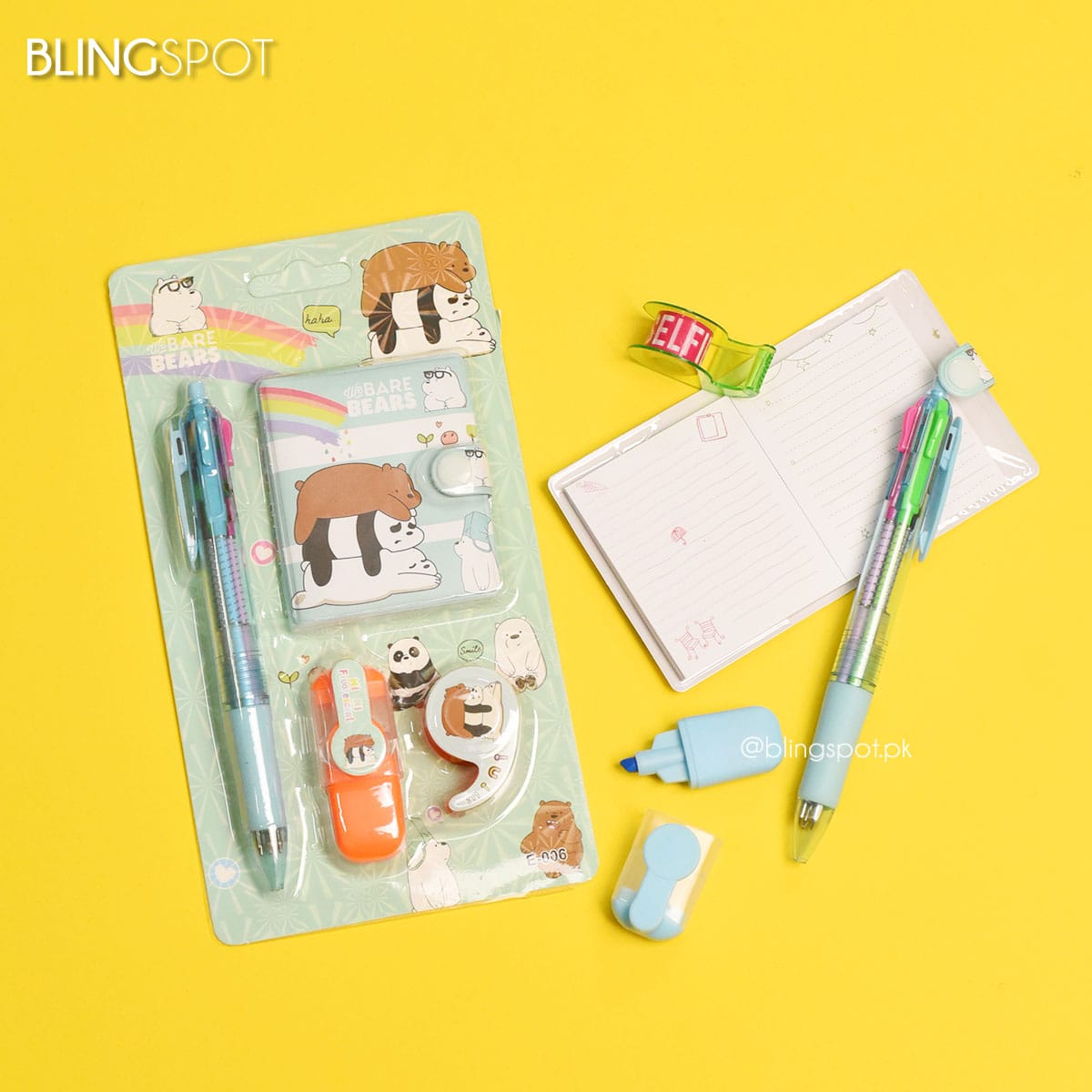 We Bare Bears Teal - Stationery Set