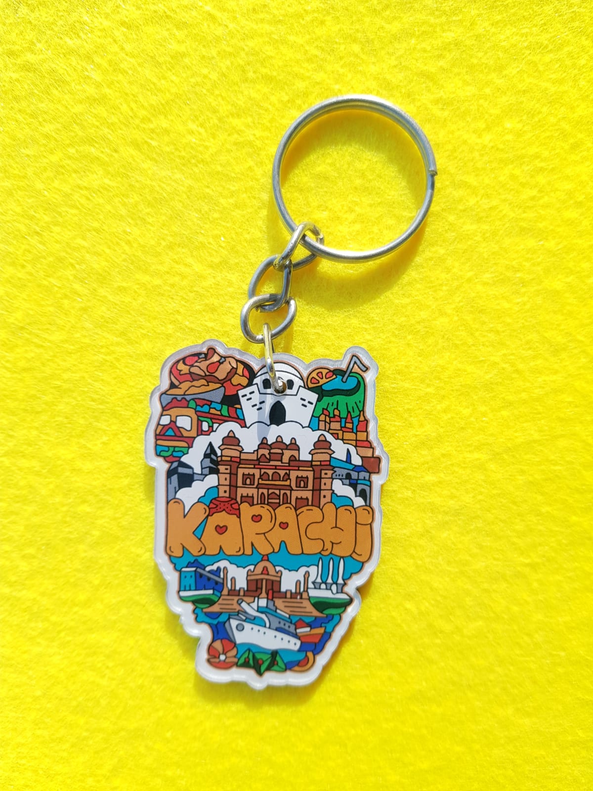 Karachi  Acrylic - Key Ring Style 2