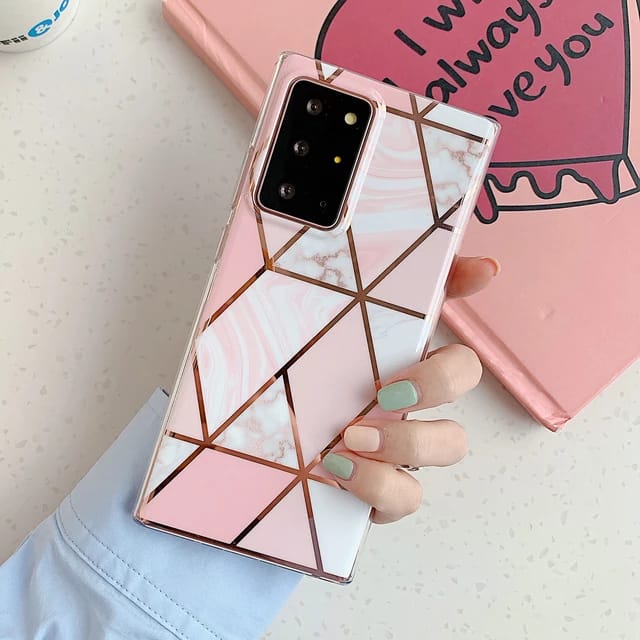 Rose Gold Electroplated Geometric Style 1 Samsung - Mobile Cover