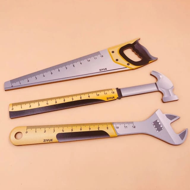 Hammer &amp; Screw Rench - Wooden Ruler