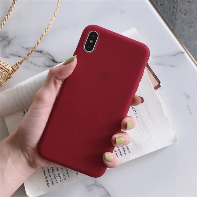 Maroon Silicone - Mobile Cover