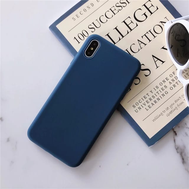 Navy Blue Silicone - Mobile Cover