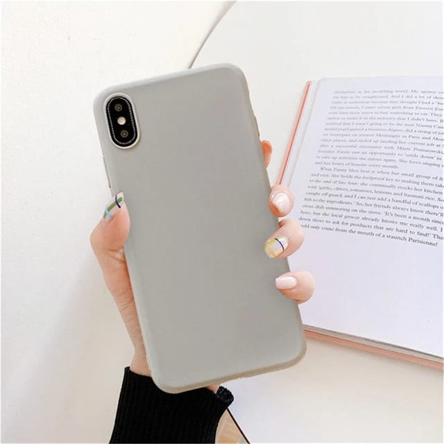 Grey Silicone - Mobile Cover