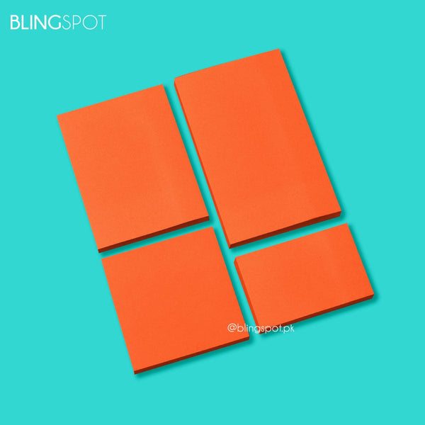 Neon Orange Note Pad - Sticky Note