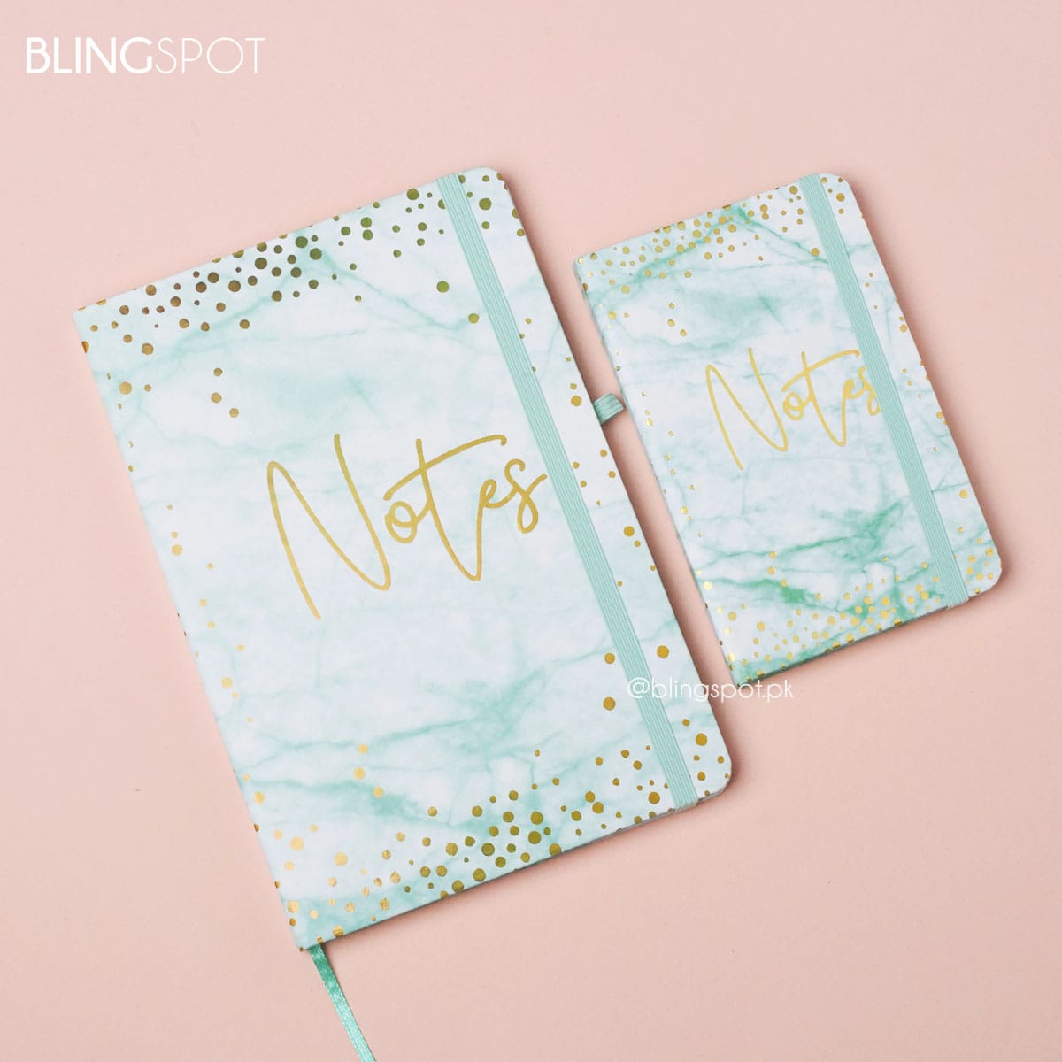 Notes Gold Foil Green - Journal