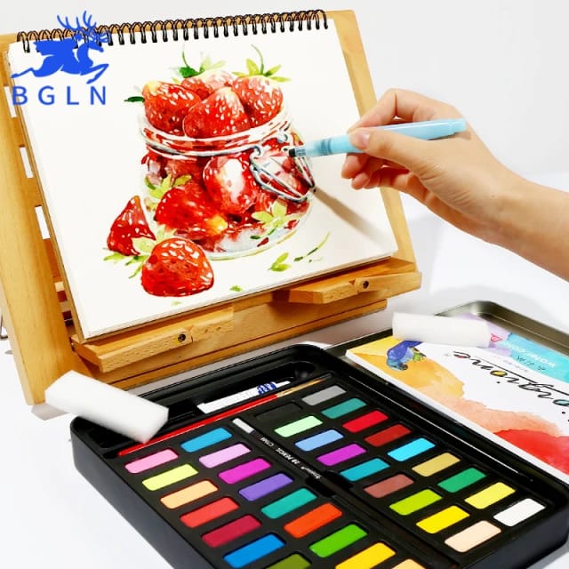 Giorgione Solid Watercolor Paint 36 Colors Tin Set