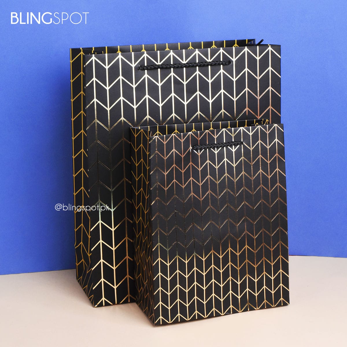 Gold Foil Black Style 4 - Gift Bag