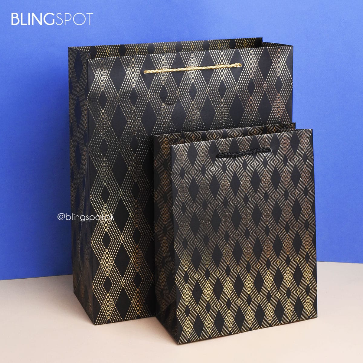 Gold Foil Black Style 2 - Gift Bag