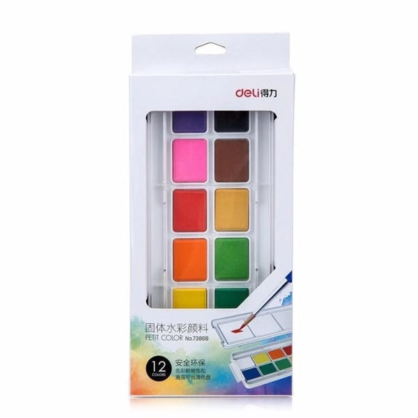 Deli Solid Watercolor Set Of  12