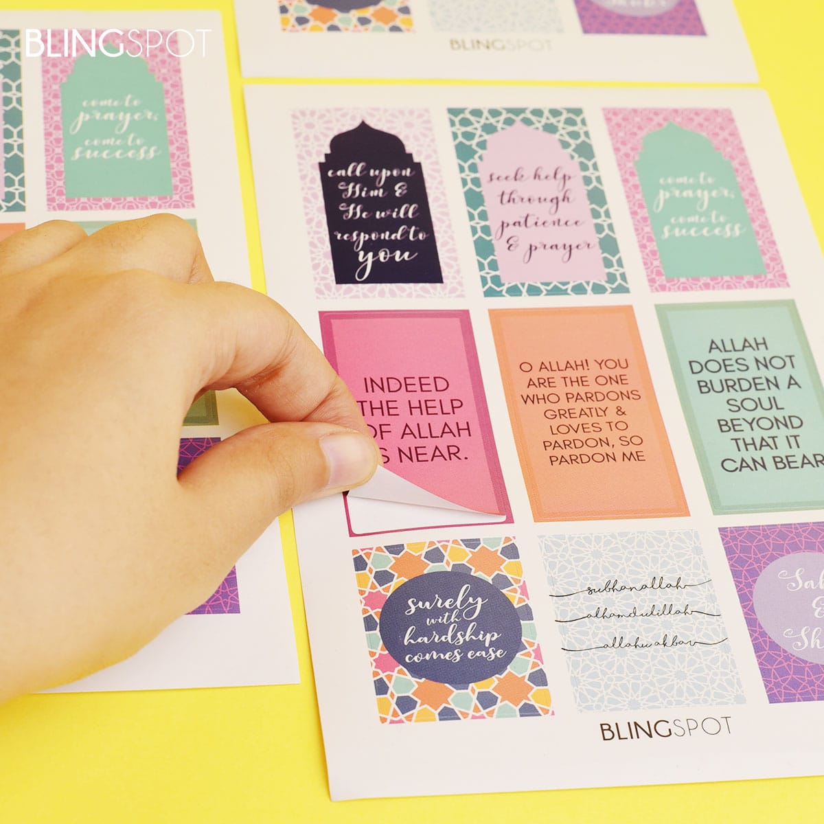 Islamic Reminders - Designer Sticker Sheet