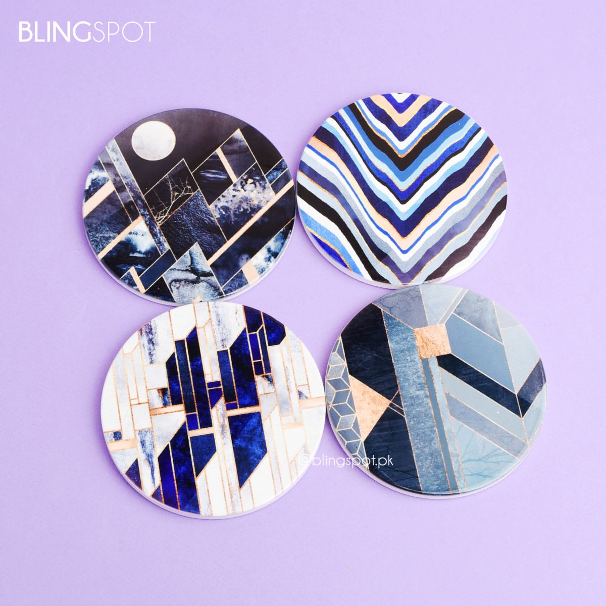 Blue Abstract - Coasters