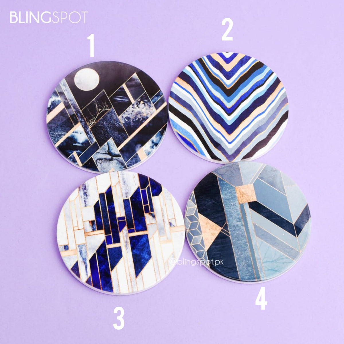 Blue Abstract - Coasters
