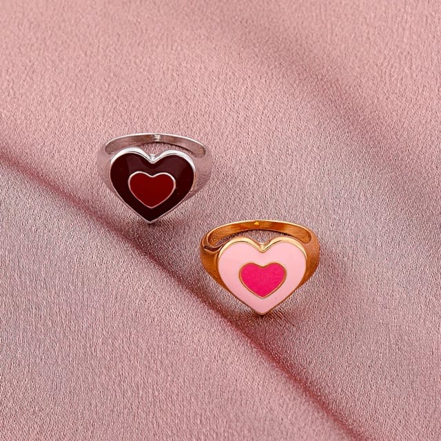 Enameled Hearts - Ring
