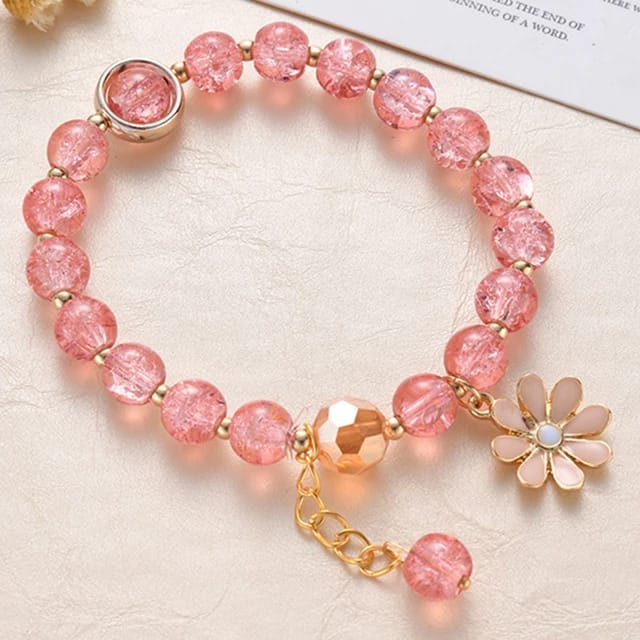 Daisy Charm Hot Pink  - Bracelet