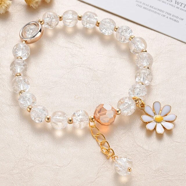 Daisy Charm White - Bracelet