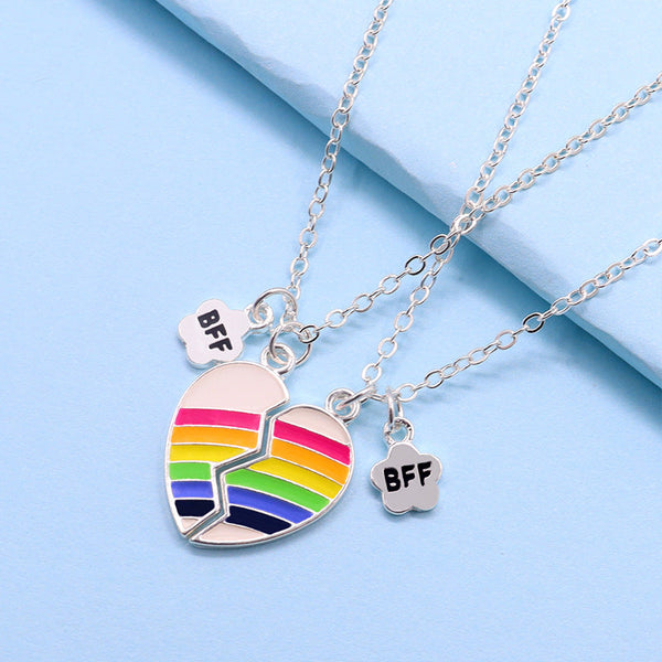 Rainbow Heart ( BFF ) - Necklace