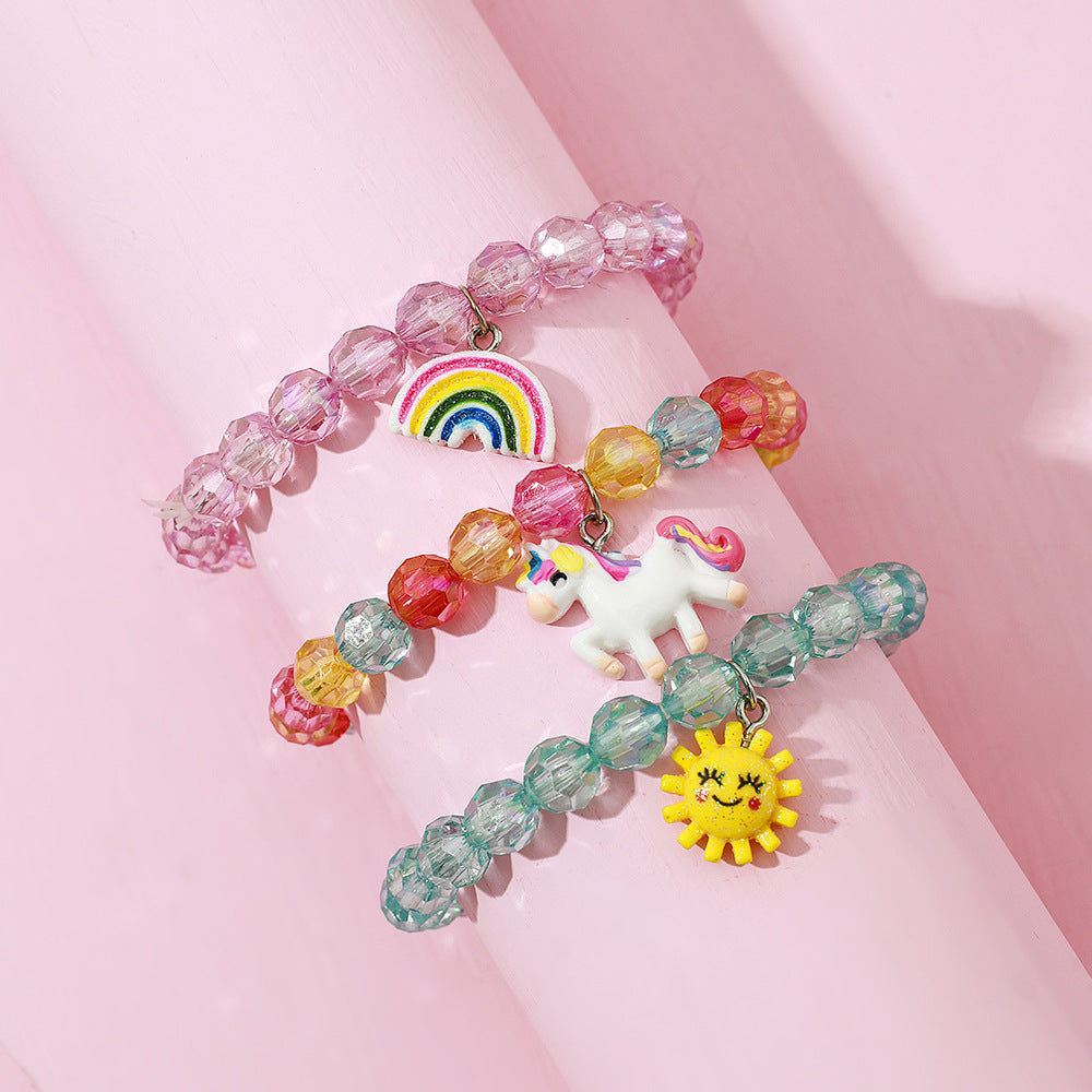 Rainbow & Unicorn - Bracelet Set - The Blingspot Studio