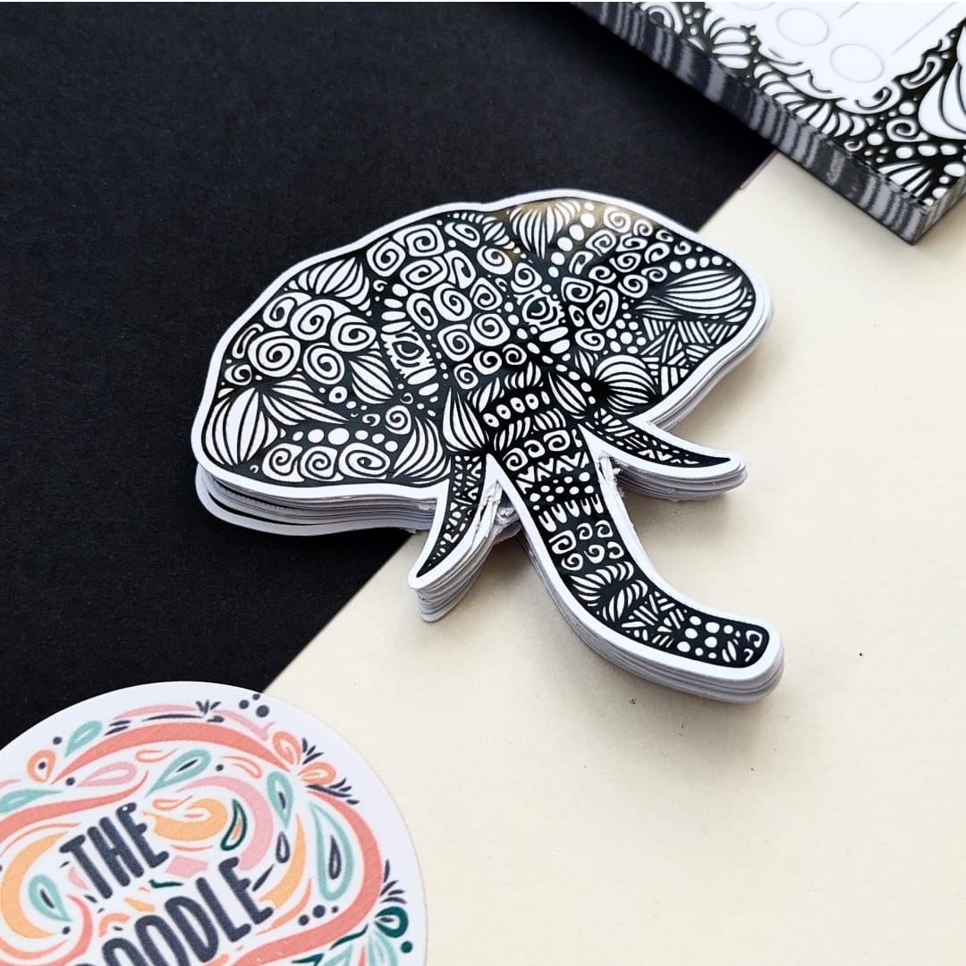 Elephant Doodle - Sticker