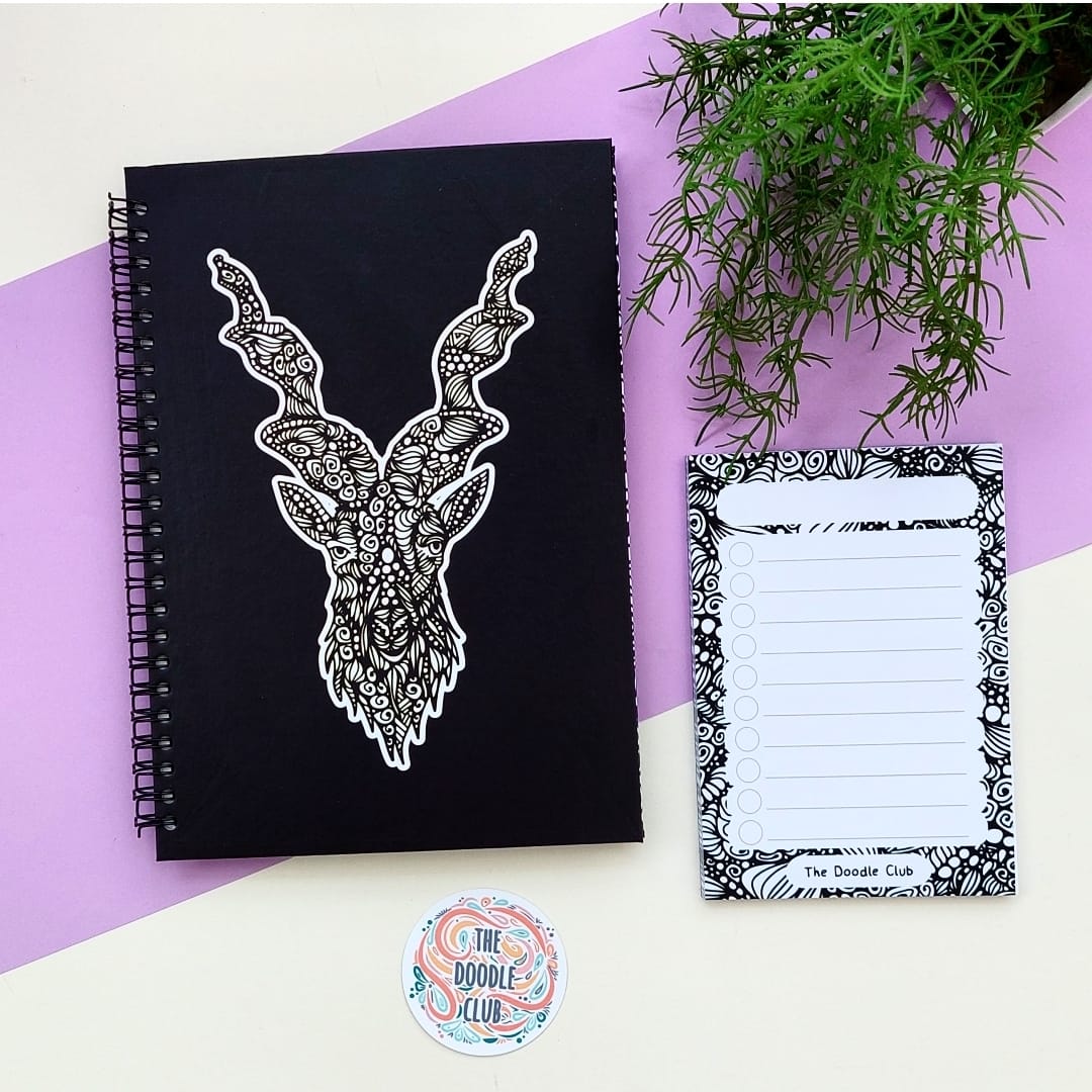 Markhor Doodle - Spiral Notebook