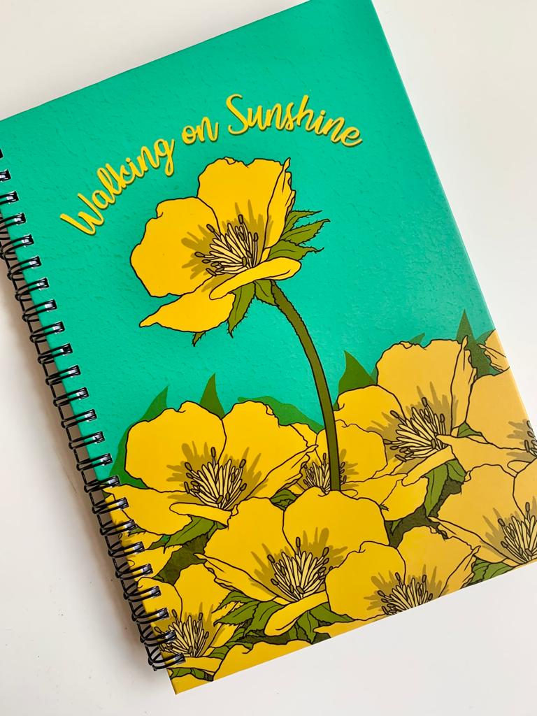 Walking On Sunshine Whimsy Notebook Journal